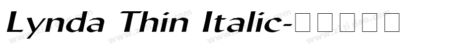 Lynda Thin Italic字体转换